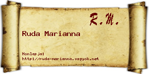 Ruda Marianna névjegykártya